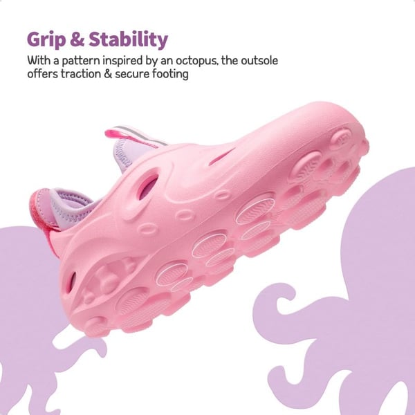 Kids 3 in 1 Lightweight Slip On Outdoor Shoes - PINK - 3