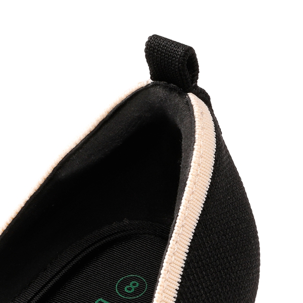 Comfy Chunky Heel Knit Pumps  - BLACK - 5