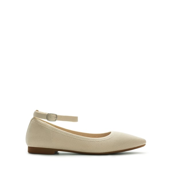 Knitted Washable Flats With Straps  - APRICOT - 6