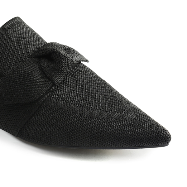  Knit Mules With A Classic Pointed Toe - BLACK - 4
