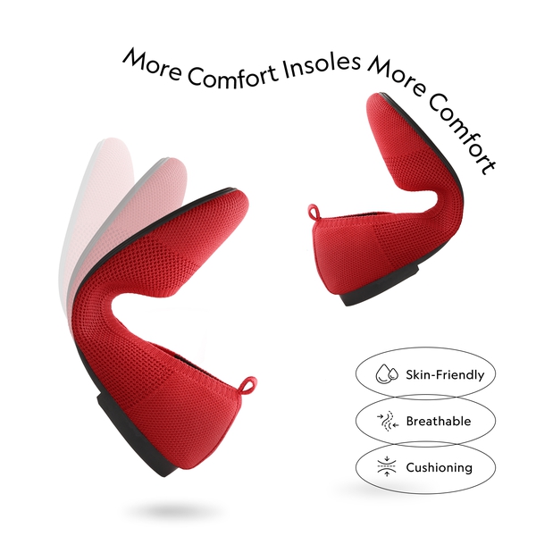 Elegant Removable Ankle Strap Flats  - RED - 3