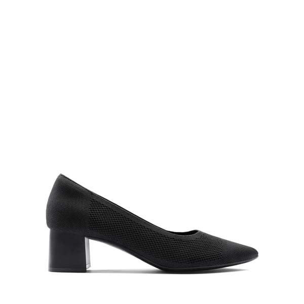  Sustainable Knit Block Heels - BLACK - 6