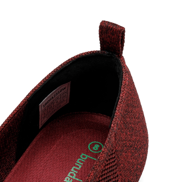 Slip-Resistant Slip-On Knit Loafers  - RED - 5