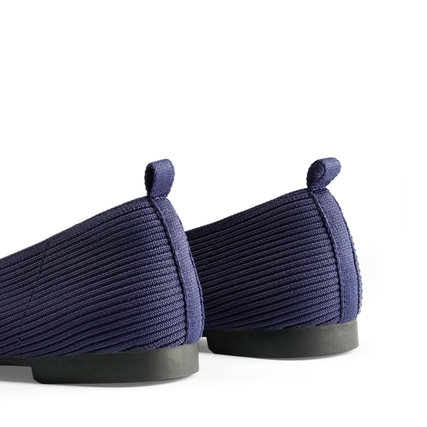 Non-Slip Pointed Toe Breathable Flats  - NAVY - 6