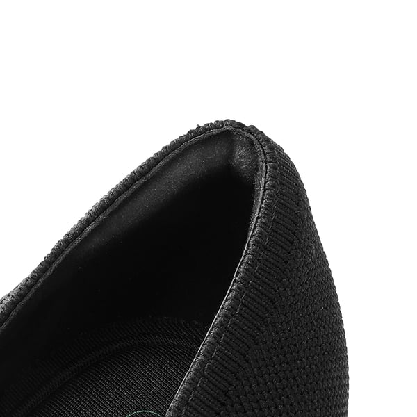 Comfortable Kitten Heels with Bow - BLACK - 5