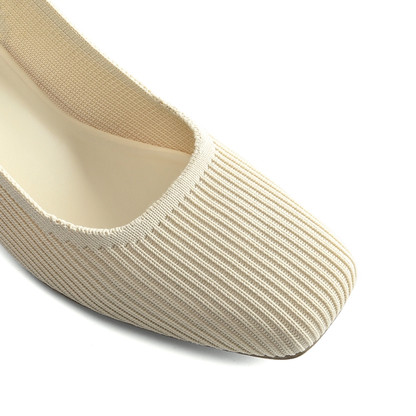 Minimalist Square-Toe Slingback Heels - APRICOT - 3