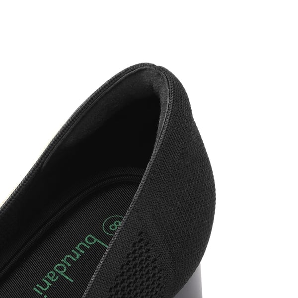  Sustainable Knit Block Heels - BLACK - 5