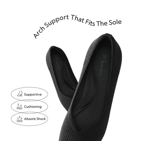 Modern Square-Toe Knit Pumps - BLACK - 2