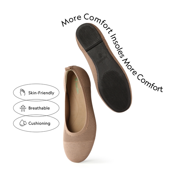 Elegant Removable Ankle Strap Flats  - COFFEE - 3