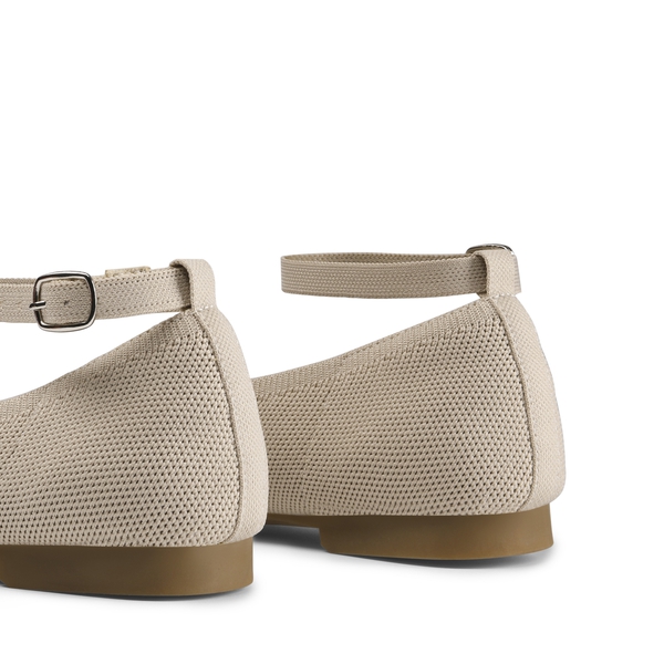 Knitted Washable Flats With Straps  - NUDE - 5