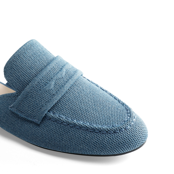 Casual Knitted Round Toe Mules - DENIM BLUE - 3