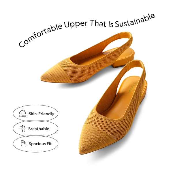 Sustainable Chic Slingback Flats  - YELLOW - 2