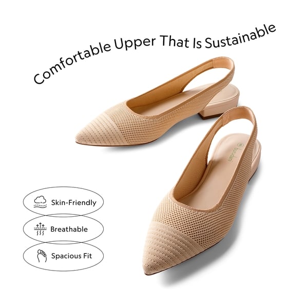 Sustainable Chic Slingback Flats  - APRICOT - 2
