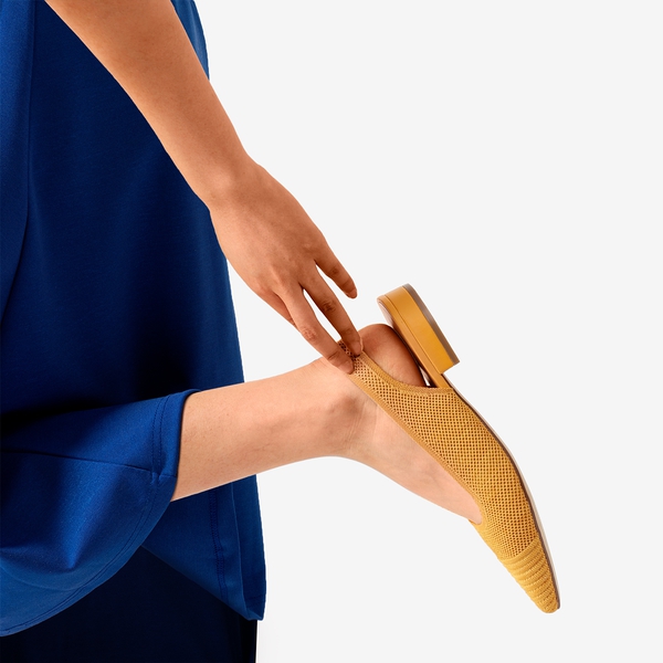 Sustainable Chic Slingback Flats  - YELLOW - 1