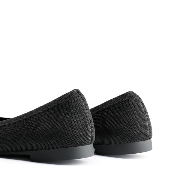  Lightweight Pointed Toe Sparkly Flats - BLACK - 5