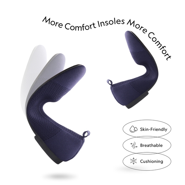 Elegant Removable Ankle Strap Flats  - NAVY - 3