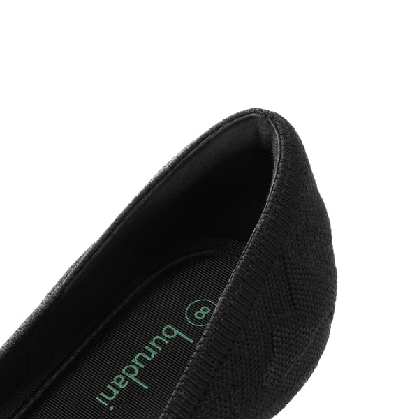 Comfy Low Heel Pumps - BLACK - 5