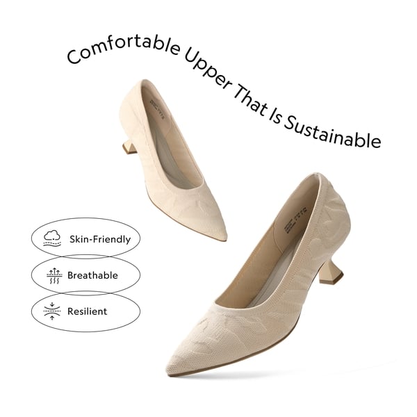 Comfy Low Heel Pumps - APRICOT - 2