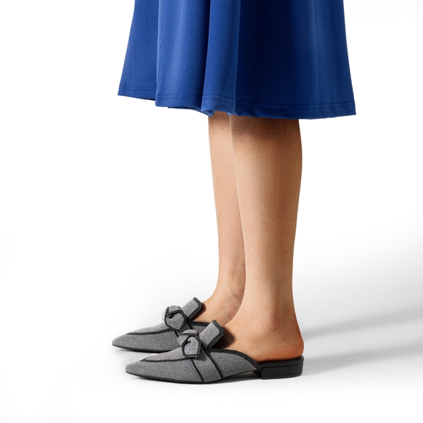  Knit Mules With A Classic Pointed Toe - GREY - 1