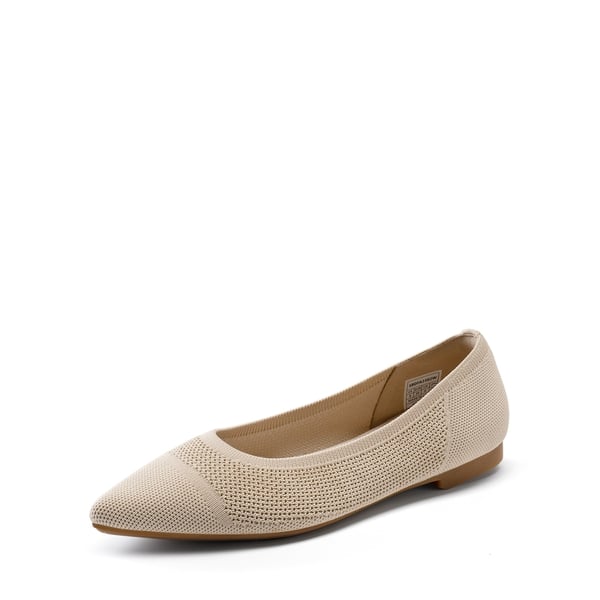 Pointed-Toe Eco-Friendly Flats - APRICOT -  0