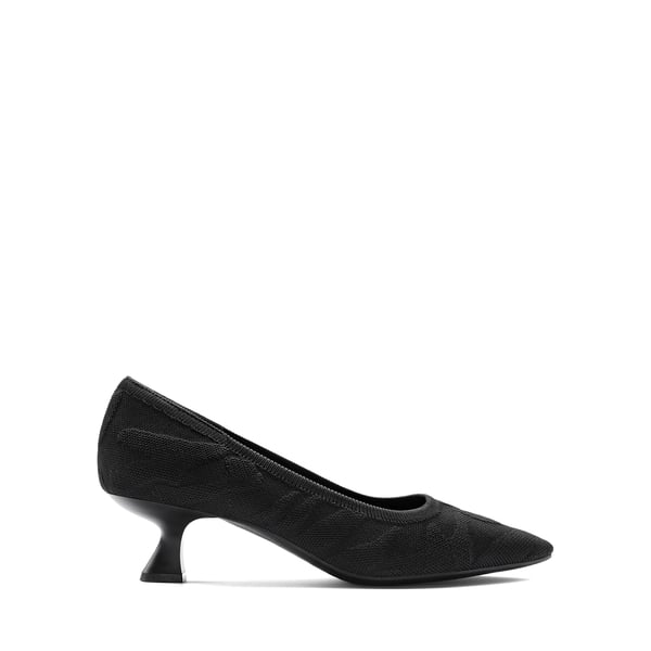 Comfy Low Heel Pumps - BLACK - 6