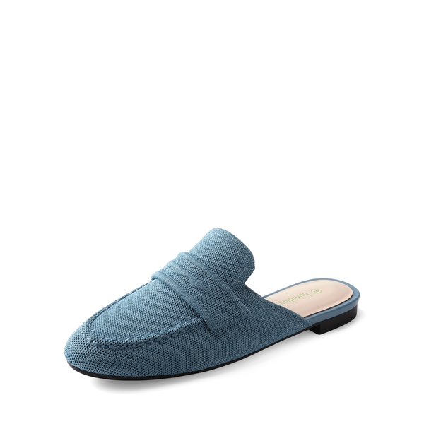 Casual Knitted Round Toe Mules - DENIM BLUE -  0