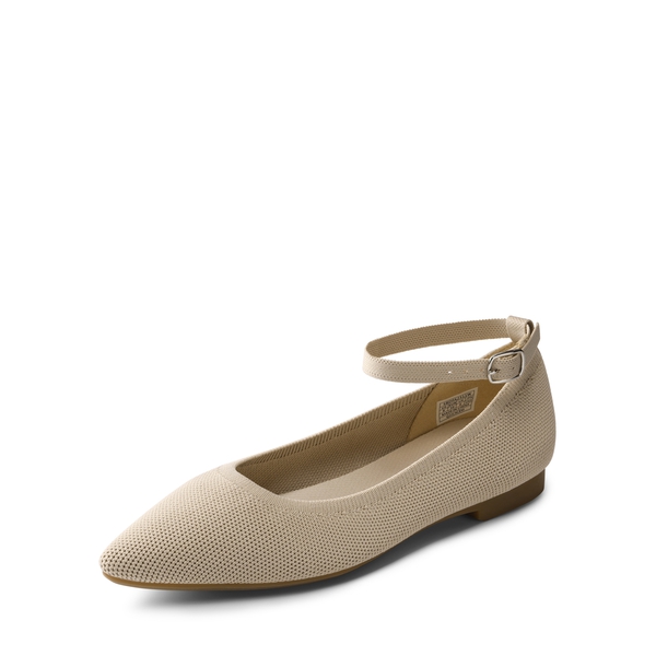 Knitted Washable Flats With Straps  - NUDE -  0