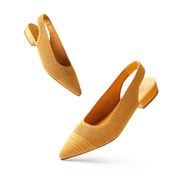 Sustainable Chic Slingback Flats  - YELLOW - 3