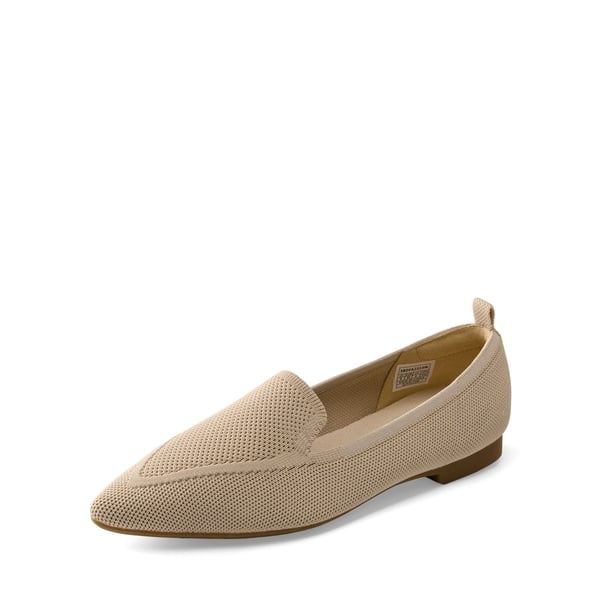 Flexible Pointed Toe Sustainable Loafers - NUDE -  0