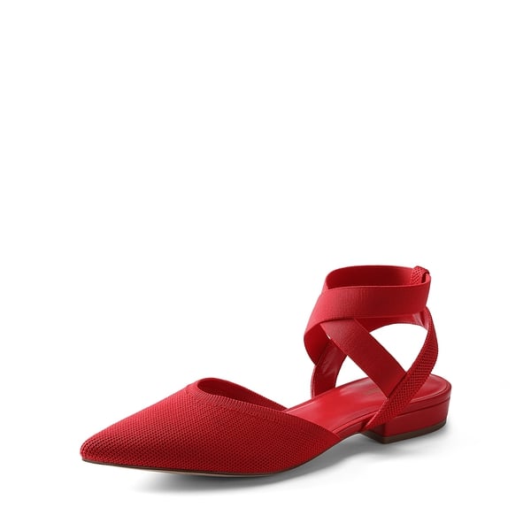 Navy blue flats with ankle strap clearance