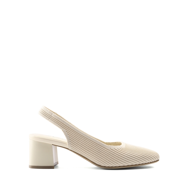 Minimalist Square-Toe Slingback Heels - APRICOT - 4