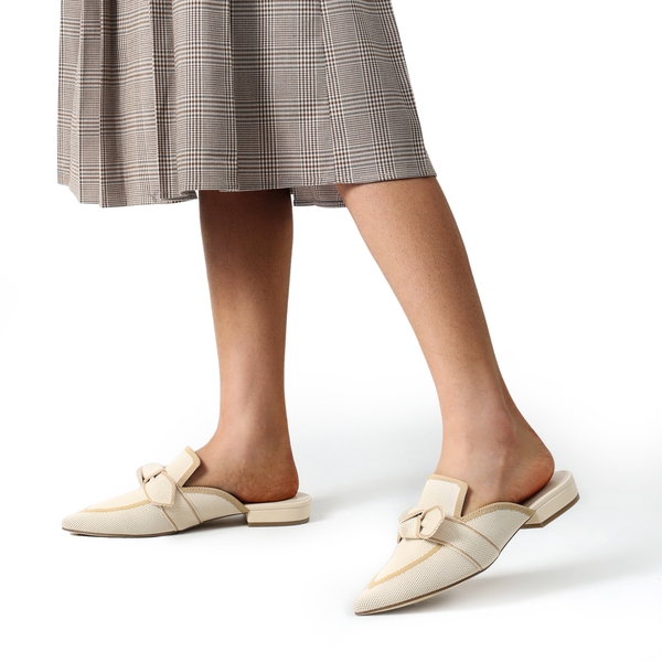  Knit Mules With A Classic Pointed Toe - APRICOT - 1