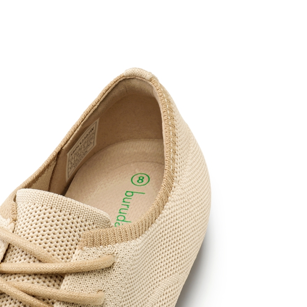 Contemporary Pointed Toe Knit Oxford Shoes - APRICOT-BEIGE - 5