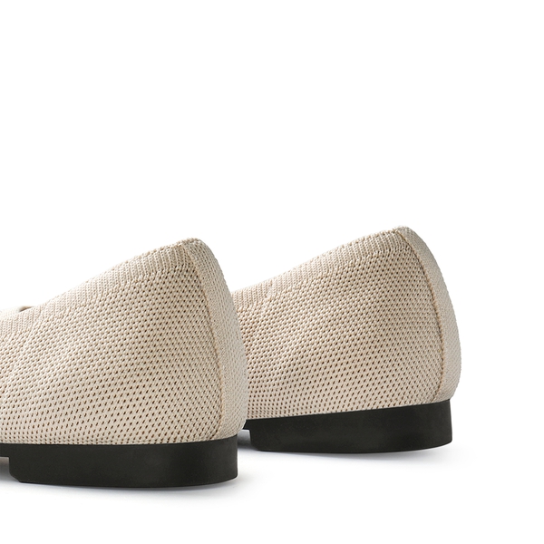 Elegant Knitted Cap Toe Flats - APRICOT - 6