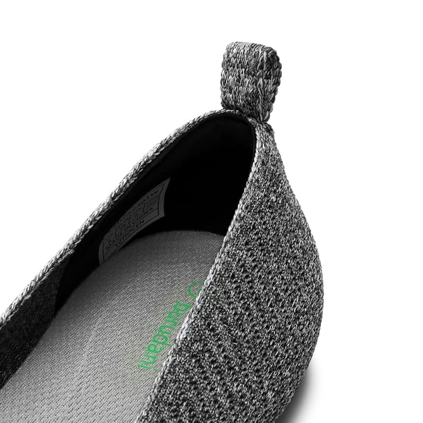 Women's Knitted Square Toe Flats  - GREY - 5