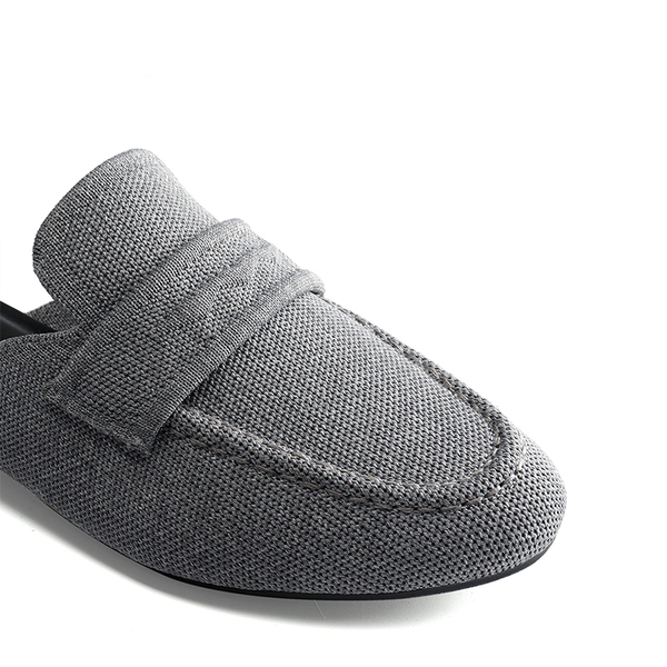Casual Knitted Round Toe Mules - GREY - 2