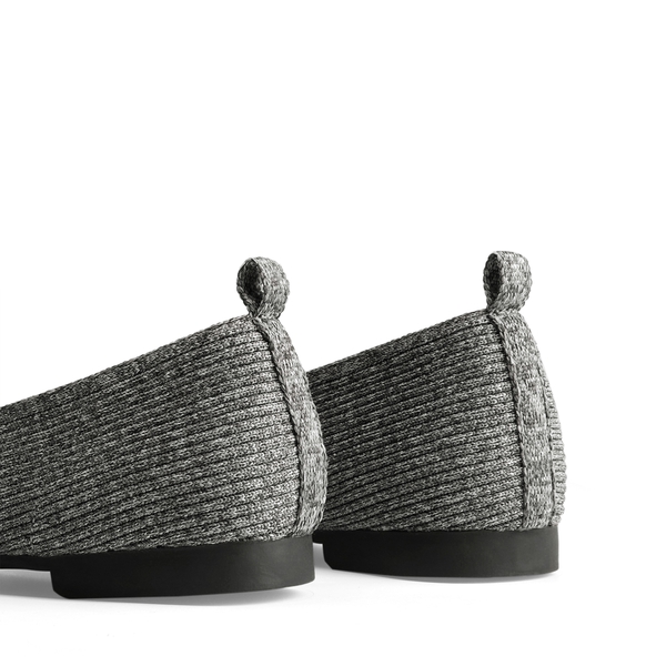 Non-Slip Pointed Toe Breathable Flats  - DARK GREY - 5