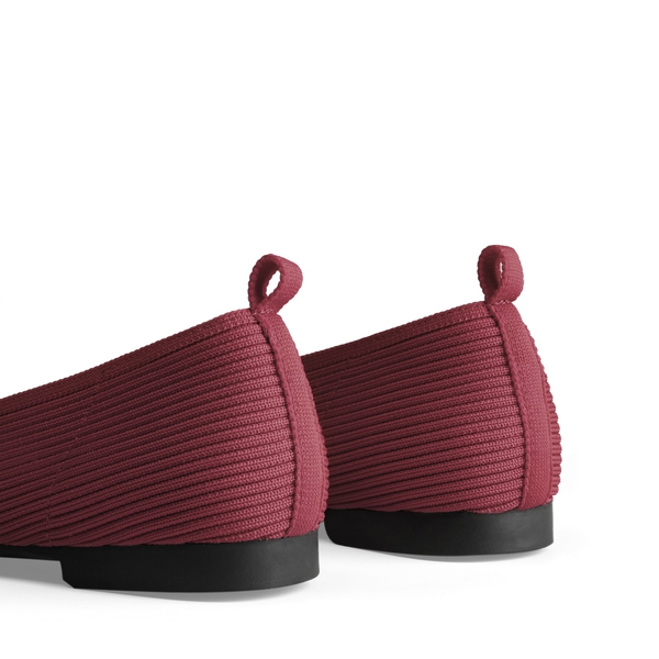 Non-Slip Pointed Toe Breathable Flats  - BURGUNDY - 6