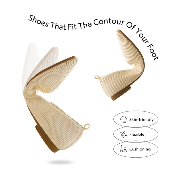 Non-Slip Pointed Toe Breathable Flats  - APRICOT - 3