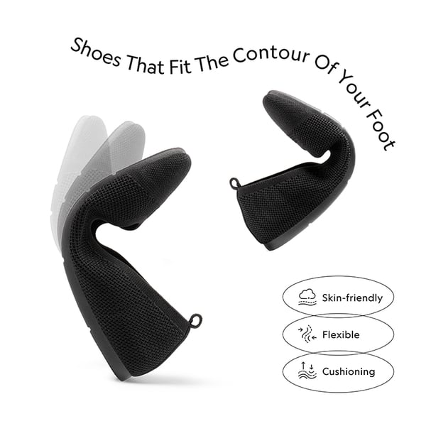 Breathable & Comfortable Square-Toe Flats  - BLACK - 3