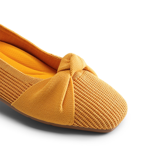 Machine Washable Knit Bow Flats - YELLOW - 7