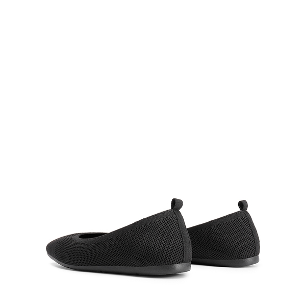 Breathable & Comfortable Square-Toe Flats  - BLACK - 5