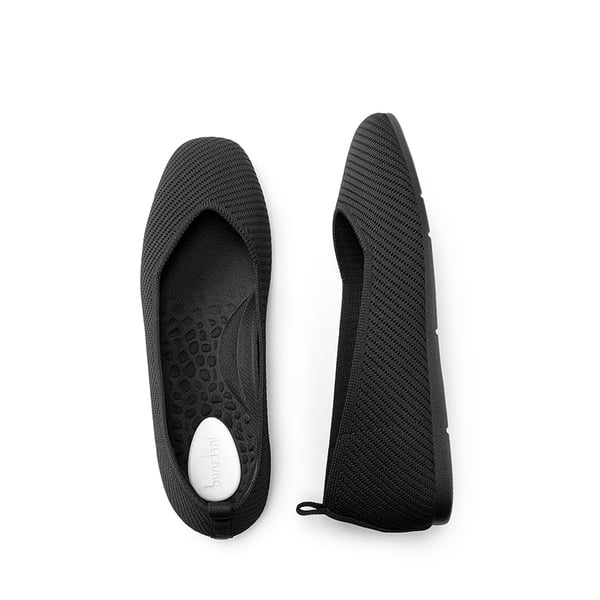 Machine Washable Arch Support Flats - BLACK - 4