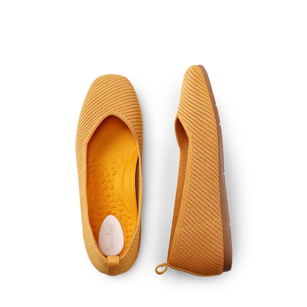 Machine Washable Arch Support Flats - YELLOW - 4