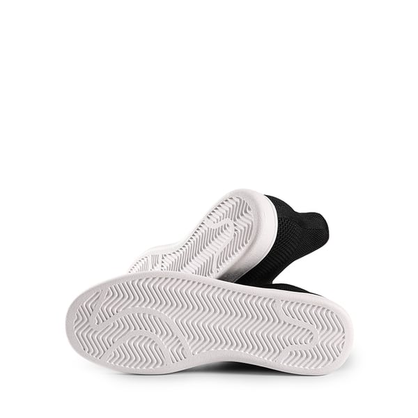Water-Resistant Slip-On Knit Sneakers - BLACK - 5