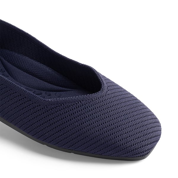 Machine Washable Arch Support Flats - NAVY - 7