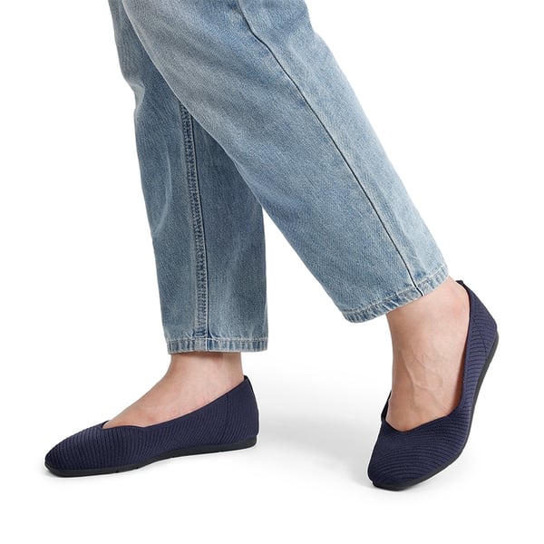 Machine Washable Arch Support Flats - NAVY - 1