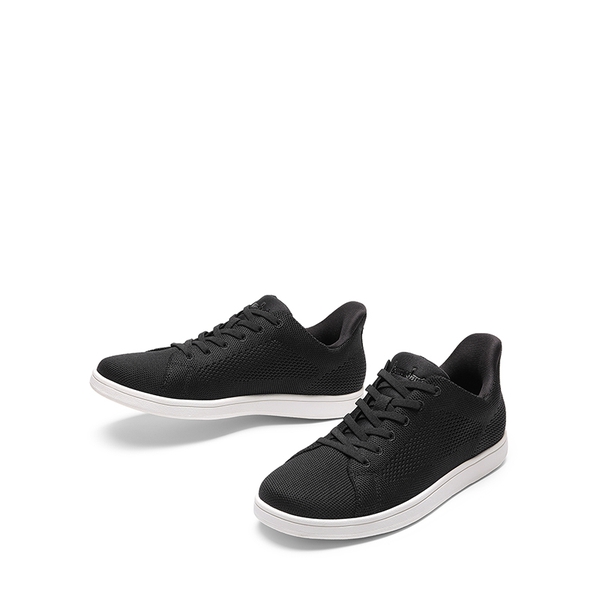 Water-Resistant Slip-On Knit Sneakers - BLACK - 2