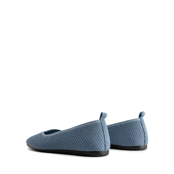 Machine Washable Arch Support Flats - DENIM BLUE - 6