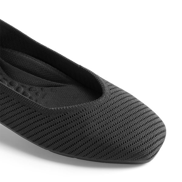Machine Washable Arch Support Flats - BLACK - 7